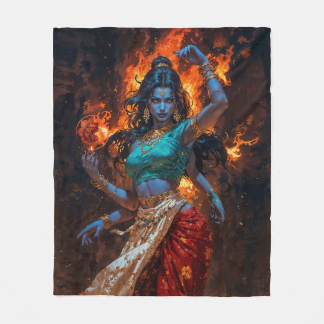 Mahakali – Den Levande Elden Fleecefilt (Framsidan)