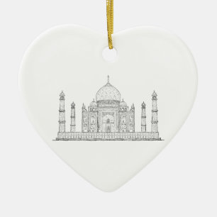 mahal taj julgransprydnad keramik
