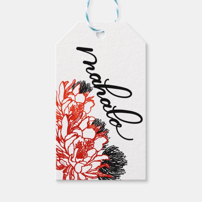 Mahalo Aloha Gift Märkres Presentetikett (Framsidan)