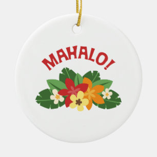 Mahalo Flowers Julgransprydnad Keramik