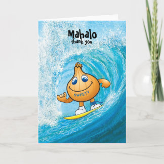 mahalo från sweetyonion tack kort