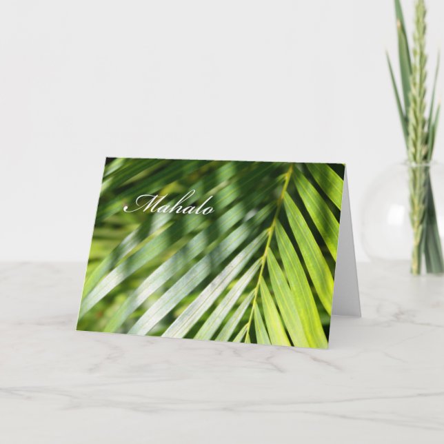 Mahalo Hawaii Card Tack Kort (Framsida)