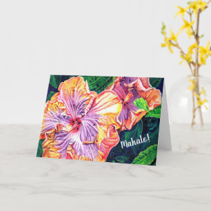 Mahalo Hibiscus - tackkort Kort