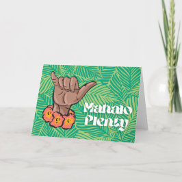 Mahalo Plenty Tack Hawaiian Pidgin Hälsning Kort