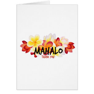 Mahalo Plumeria Hälsningskort