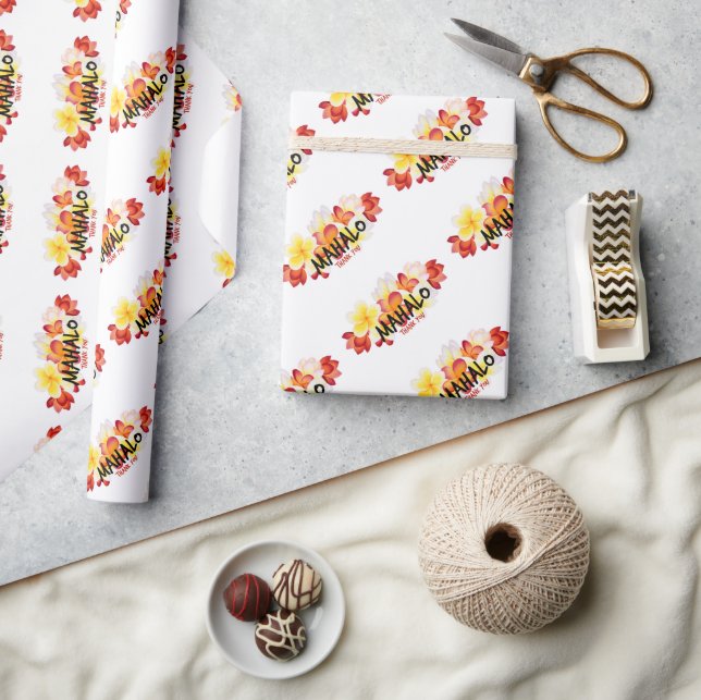 Mahalo Plumeria Presentpapper (Hantverk)