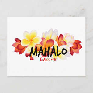 Mahalo Plumeria Vykort