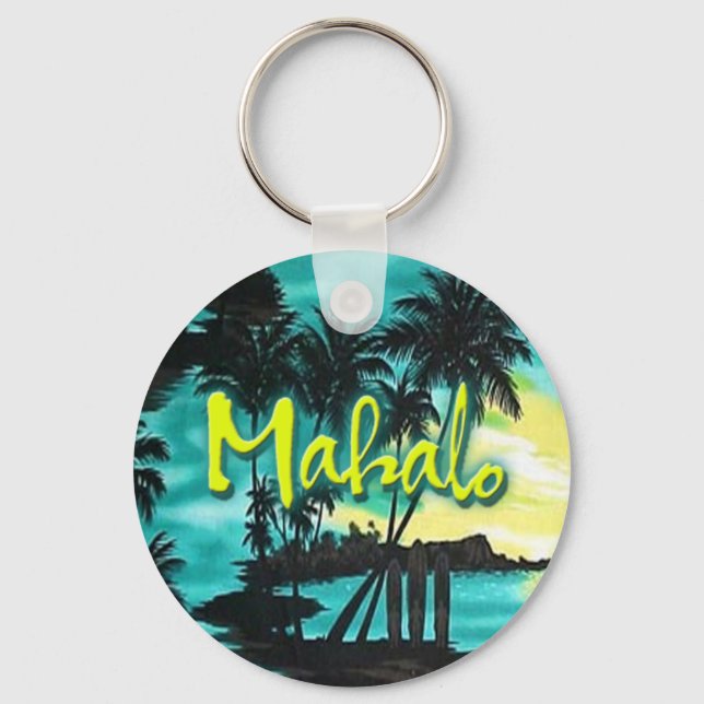 Mahalo Sunset Keychain Nyckelring (Framsida)