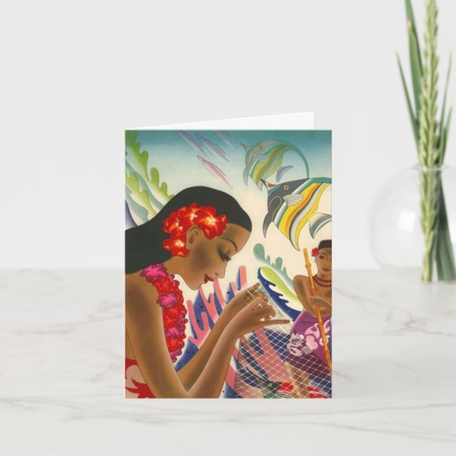 Mahalo Tack, du kort hawaiian Tropical Fish Lei (Framsida)