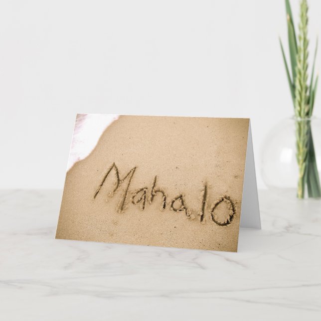 Mahalo Tack Kort (Framsida)