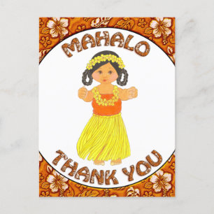 Mahalo tackar You~Hawaiian Luau vykort