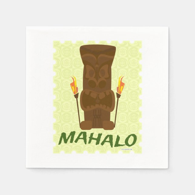 Mahalo Tiki Gud Pappersservett (Framsidan)