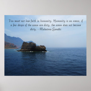 Mahatma Gandhi Andlig Quote Poster