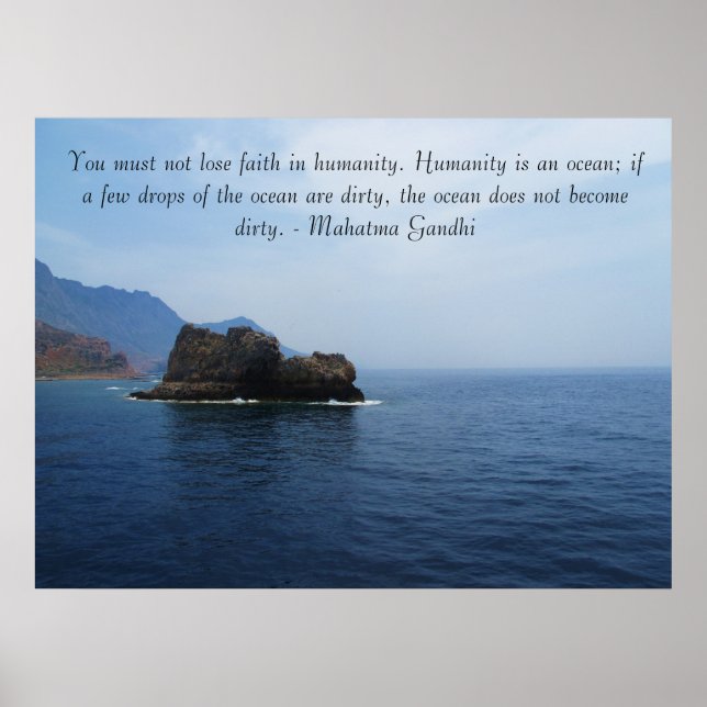 Mahatma Gandhi Andlig Quote Poster (Framsidan)