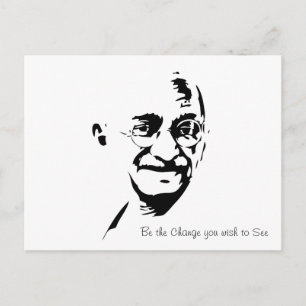 Mahatma Gandhi - be om ändring - vykort