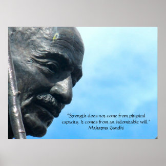 Mahatma Gandhi - citat av styrka Poster