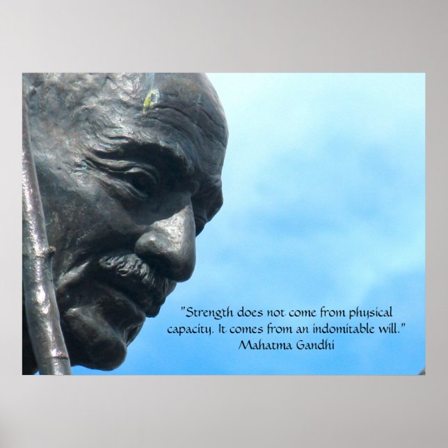 Mahatma Gandhi - citat av styrka Poster (Framsidan)