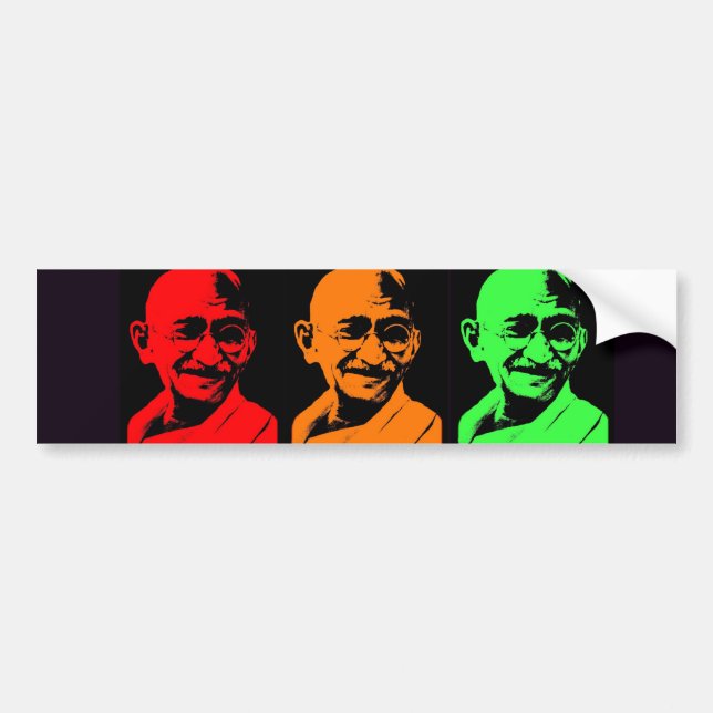 Mahatma Gandhi Collage Bildekal (Framsidan)