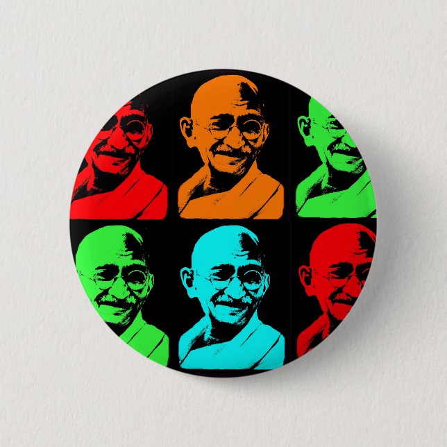 Mahatma Gandhi Collage Knapp (Framsida)
