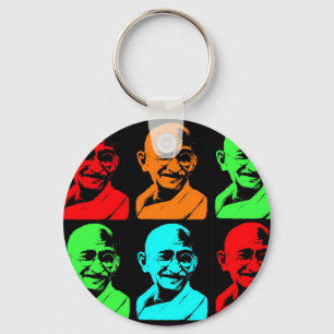 Mahatma Gandhi Collage Nyckelring