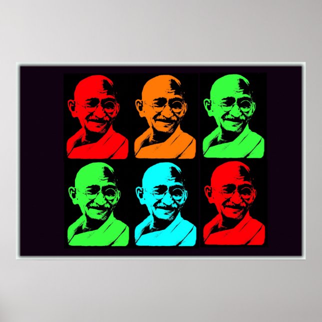 Mahatma Gandhi Collage Poster (Framsidan)