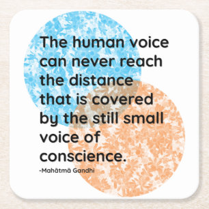 Mahatma Gandhi Conscience Quotes Underlägg Papper Kvadrat