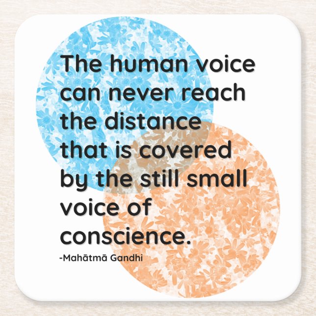 Mahatma Gandhi Conscience Quotes Underlägg Papper Kvadrat (Framsidan)