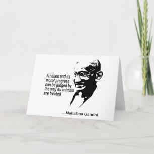 Mahatma Gandhi djurens rättigheter Helgkort