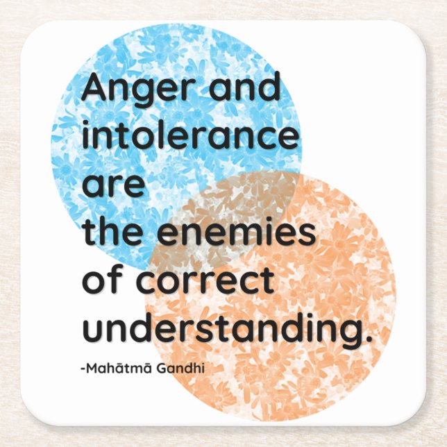 Mahatma Gandhi Enfibers citat Underlägg Papper Kvadrat (Framsidan)