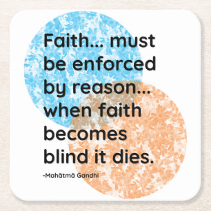 Mahatma Gandhi Faith Quotes Underlägg Papper Kvadrat