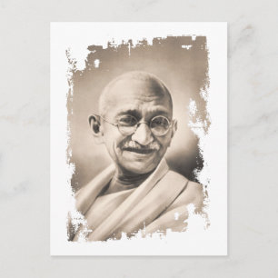 Mahatma Gandhi gåva Vykort