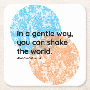 Mahatma Gandhi Gentle Quotes Underlägg Papper Kvadrat