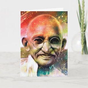 Mahatma Gandhi hälsningkort Kort