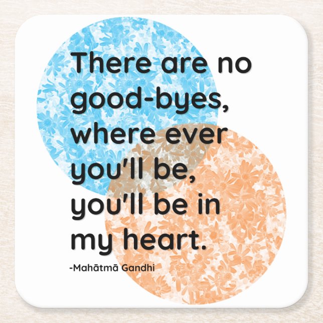 Mahatma Gandhi Heart-citat Underlägg Papper Kvadrat (Framsidan)