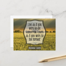 Mahatma Gandhi inspirationsoffert "Live"