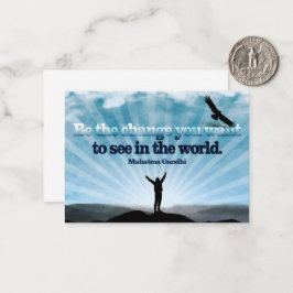 Mahatma Gandhi inspirationsoffert "må ändras" Anteckningskort