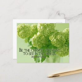 Mahatma Gandhi inspirationsoffert "må ändras" Vykort