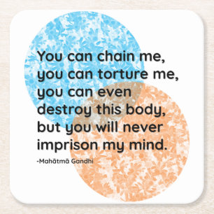 Mahatma Gandhi Mind Quotes Underlägg Papper Kvadrat