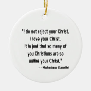 Mahatma Gandhi om kristna Julgransprydnad Keramik