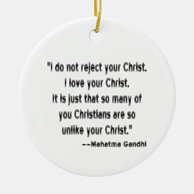 Mahatma Gandhi om kristna Julgransprydnad Keramik (Framsidan)