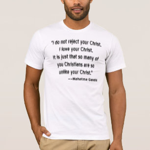 Mahatma Gandhi om kristna Tee Shirt