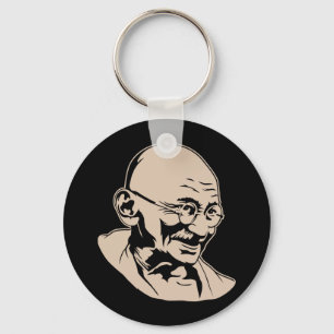 Mahatma Gandhi porträtt Keychain Nyckelring
