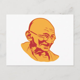 Mahatma Gandhi Porträtt vykort