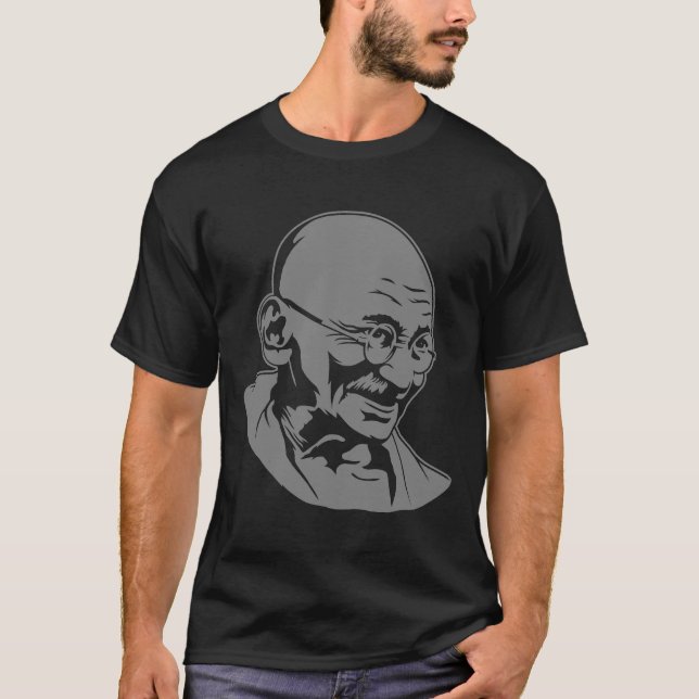 Mahatma Gandhi porträttT-tröja Tröja (Framsida)