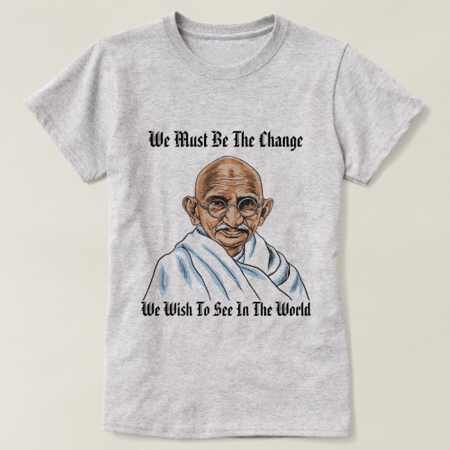 Mahatma Gandhi Quote! Kvinnor T-Shirt (Design framsida)