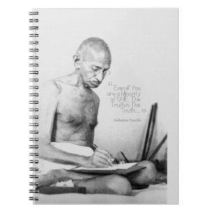 Mahatma Gandhi Quote, minoritet av en, sanning Anteckningsbok Med Spiral