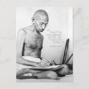 Mahatma Gandhi Quote, minoritet av en, sanning Vykort