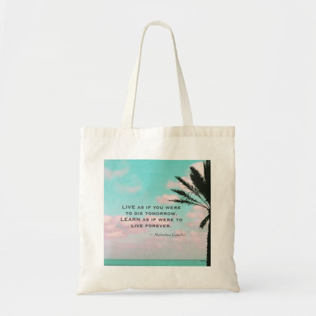 Mahatma Gandhi Quote, Tropical Beach, inspiratione Tygkasse (Framsidan)