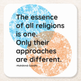 Mahatma Gandhi Religions citat Underlägg Papper Kvadrat