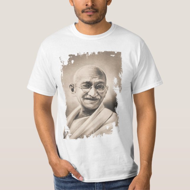 Mahatma Gandhi T-tröja T Shirt (Framsida)
